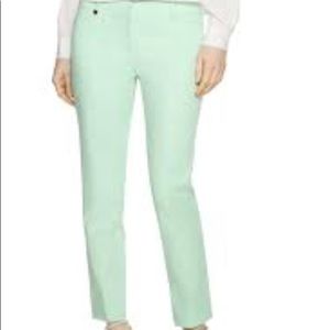 WHBM Divinity Green Perfect Form Ankle Pants 10R